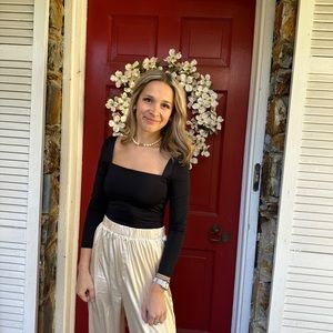 Daily drills silk pants!